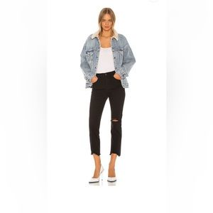 Levi’s Black 724 high rise straight crop jeans
